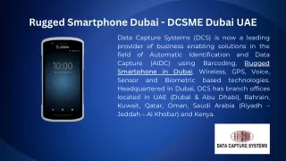 Rugged Smartphone Dubai | Data Capture Systems Dubai UAE