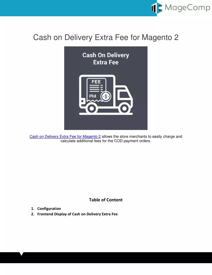 cash on delivery extra fee for magento 2