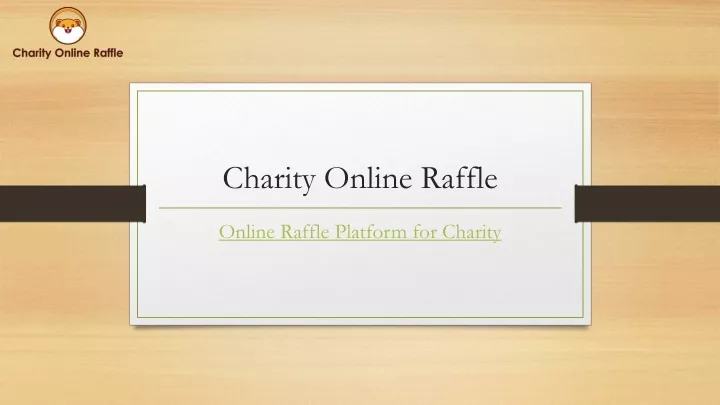 charity online raffle