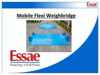 Essae Digitronics - Mobile Flexi Weighbridge Manufacture in India