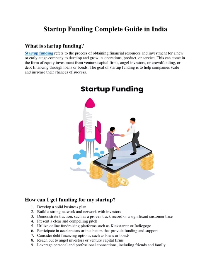 startup funding complete guide in india what