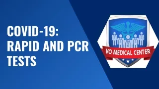 Covid-19 rapid and PCR tests