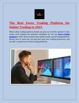 The Best Forex Trading Platform for Online Trading in 2023