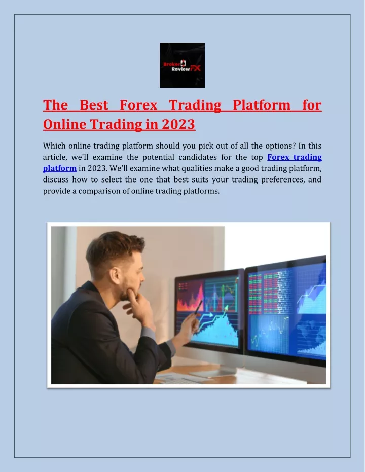 the best forex trading platform for online