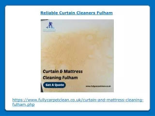 Reliable Curtain Cleaners Fulham