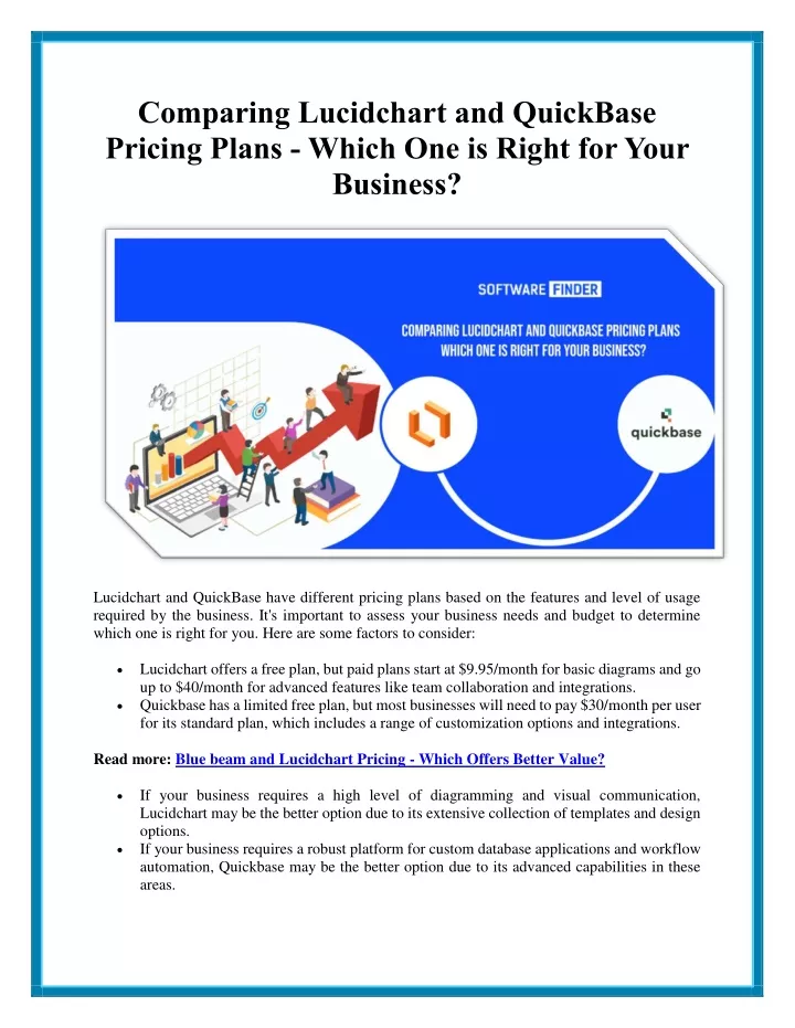 comparing lucidchart and quickbase pricing plans