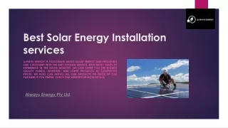 PPT - Best Solar Energy Installation services PowerPoint Presentation ...