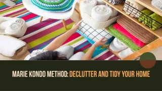 Marie Kondo Method- Declutter And Tidy Your Home