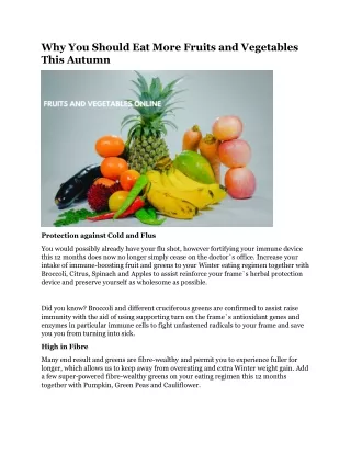 why you should eat more fruits and vegetables