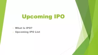 upcoming ipo