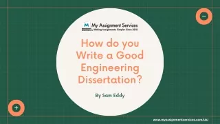 How do you Write a Good Engineering Dissertation