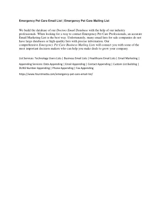 emergency pet care email list emergency pet care