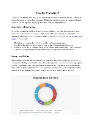 time for marketing
