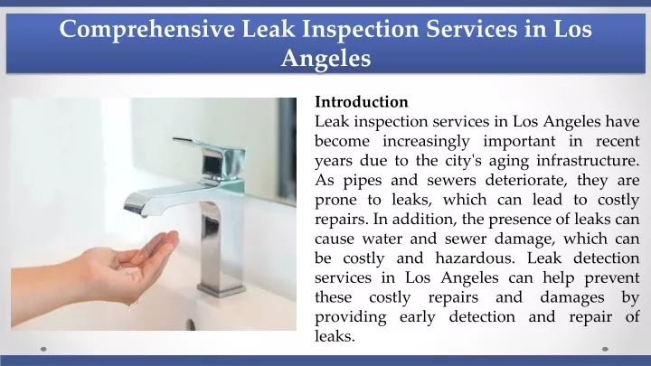 comprehensive leak inspection services