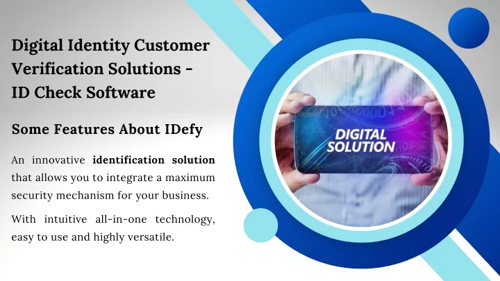 digital identity customer verification solutions