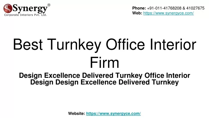 best turnkey office interior firm