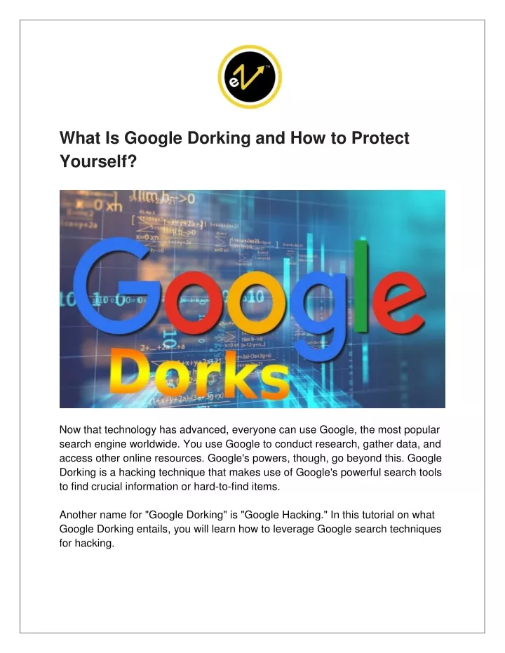 what is google dorking and how to protect yourself