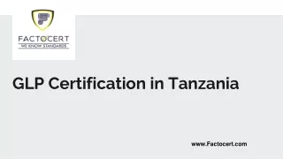 glp certification in tanzania