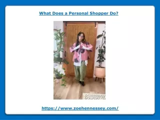 what does a personal shopper do