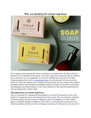 Custom soap packaging