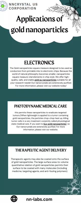 applications of gold nanoparticles