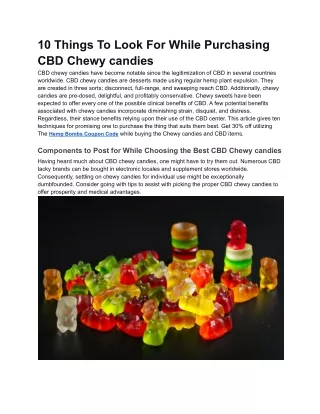 10 things to look for while purchasing cbd chewy