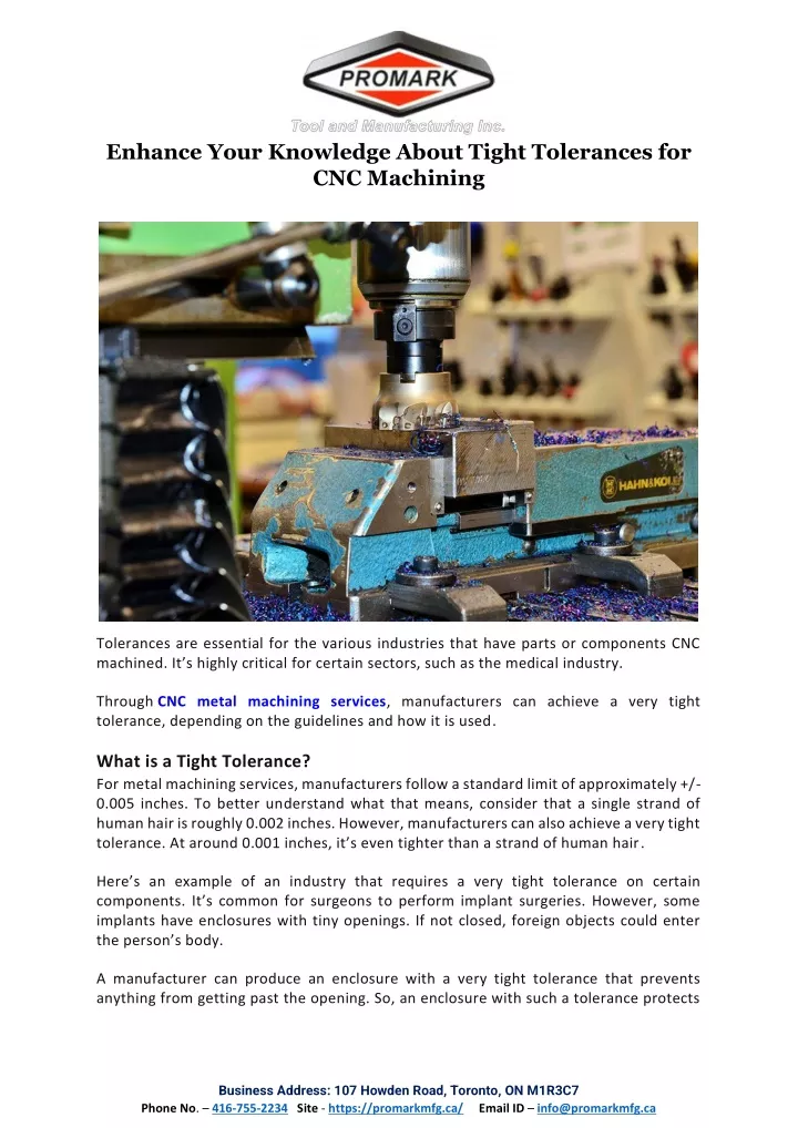 enhance your knowledge about tight tolerances