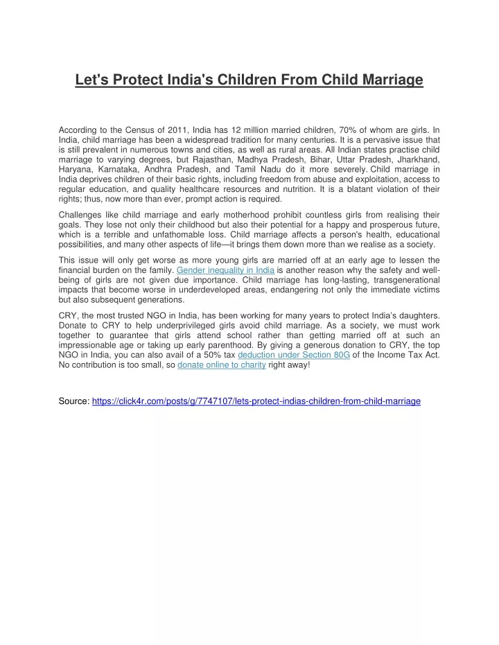 let s protect india s children from child marriage