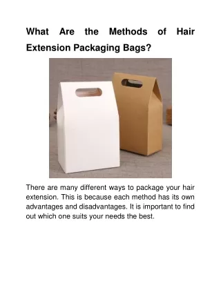 What Are the Methods of Hair Extension Packaging Bags_ (1)