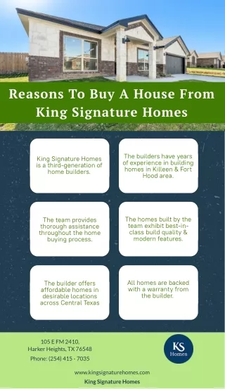Reason To Buy A Home From King Signature Homes