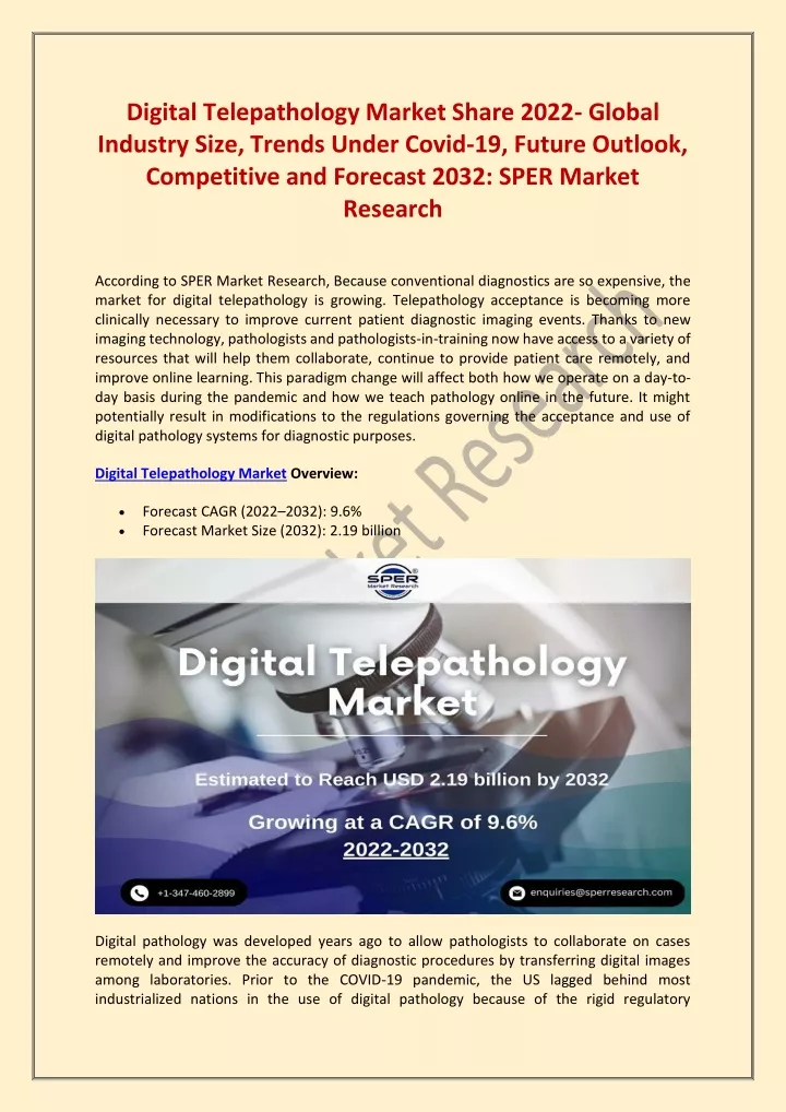 digital telepathology market share 2022 global