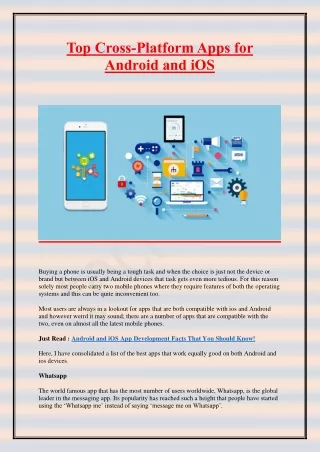 top cross platform apps for android and ios
