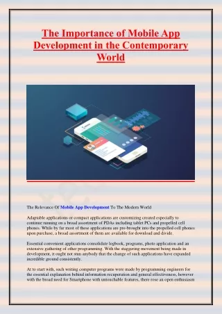 the importance of mobile app development