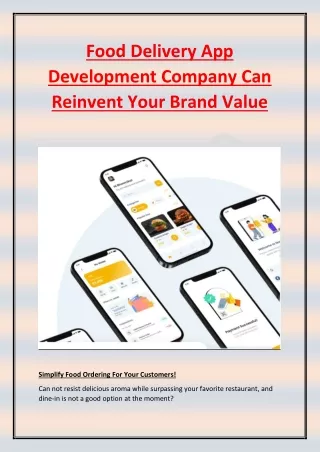 food delivery app development company