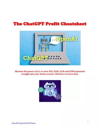 The ChatGPT Profit Cheatsheet - Content Creation Will NEVER Be The Same