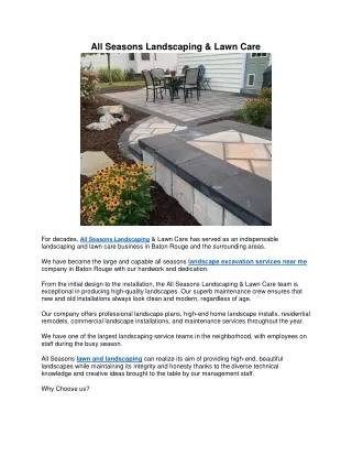All Seasons Landscaping
