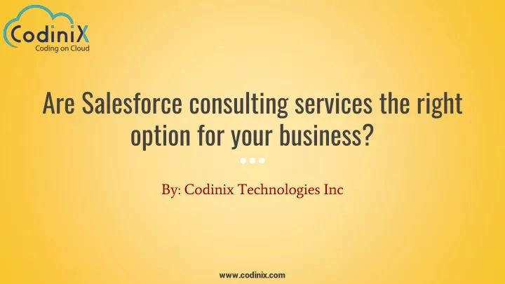are salesforce consulting services the right option for your business