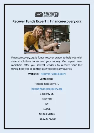 Recover Funds Expert  Financerecovery.org
