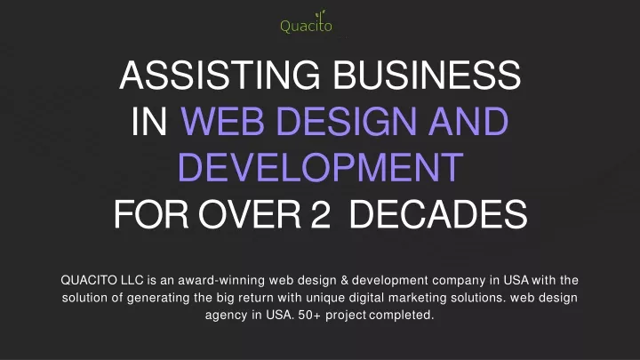 assisting business in web design and development