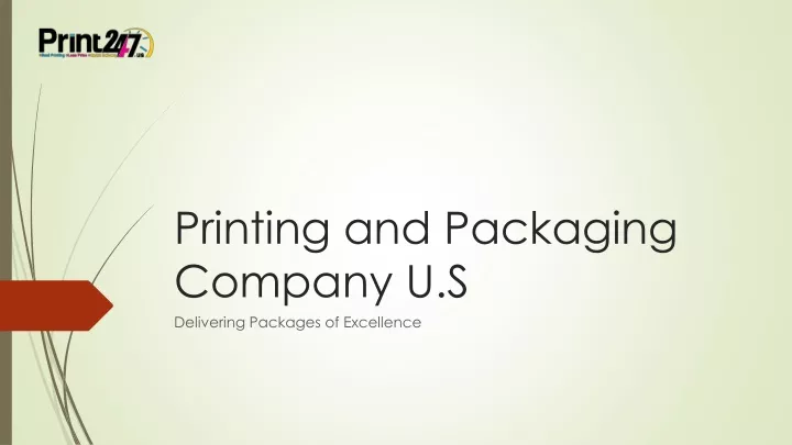 printing and packaging company u s