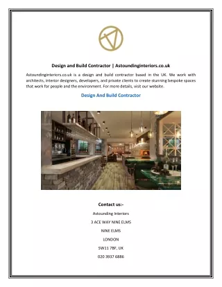 Design and Build Contractor Astoundinginteriors.co.uk