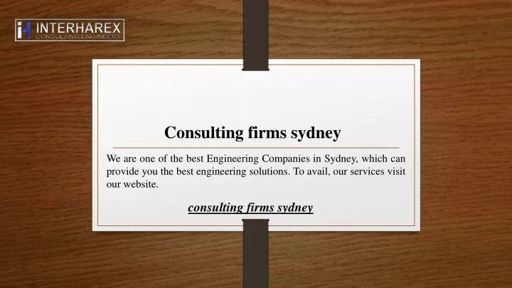 consulting firms sydney