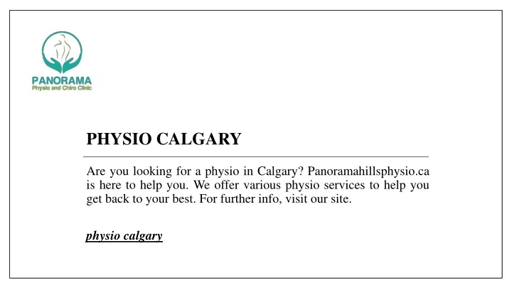 physio calgary