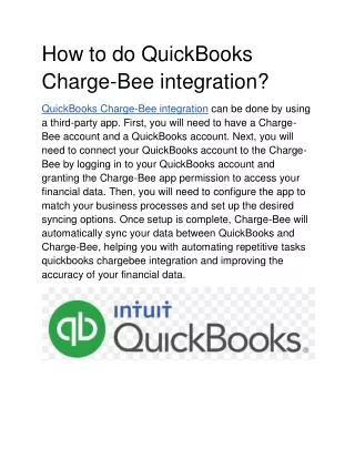 how to do quickbooks charge bee integration