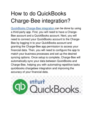 how to do quickbooks charge bee integration