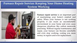 Furnace Repair Service Keeping Your Home Heating System Working