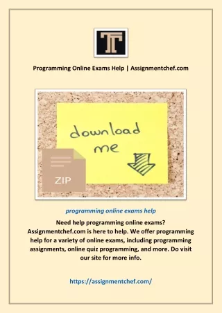 Programming Online Exams Help | Assignmentchef.com