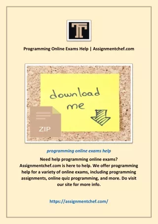 programming online exams help assignmentchef com