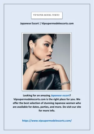 Japanese Escort | Vipsupermodelescorts.com