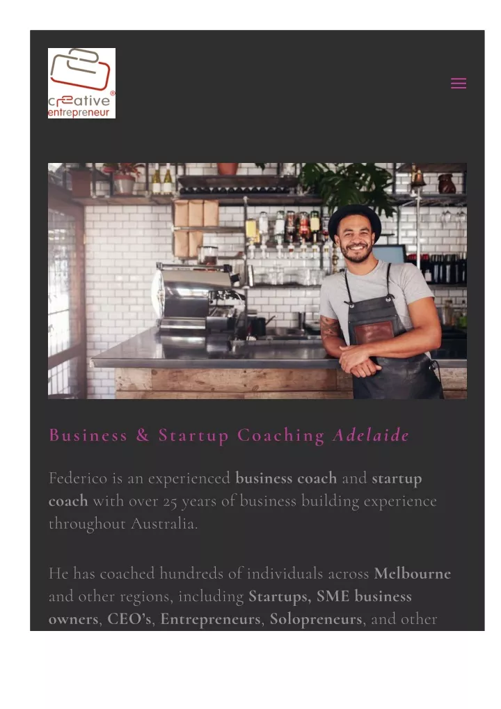 business startup coaching adelaide